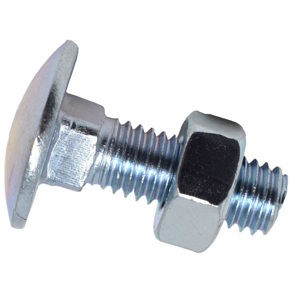 METALMATE MEMCSX0850 Cup Square Hex Bolt & Nut ZP M8 x 50mm Box 25