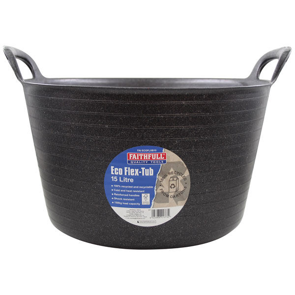 Faithfull FAIECOFLXB75 Eco Flex Tub 75 litre - Recycled Black