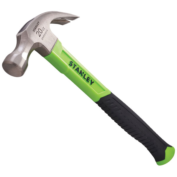 Stanley STHT51311-5 Fibreglass Hi-Vis Claw Hammer 567g (20oz)