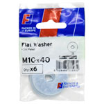 Flat Washers ZP M10 x 40mm ForgePack 6