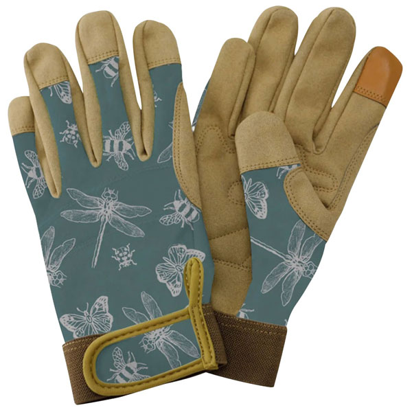Kent & Stowe 70105256 Flutter Bugs Teal Premium Comfort Gloves - L...