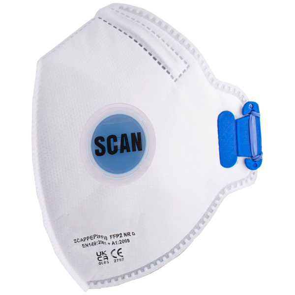 Scan DTC3X-F  FFP2 Fold Flat Disposable Mask Valved FP2 Protection...