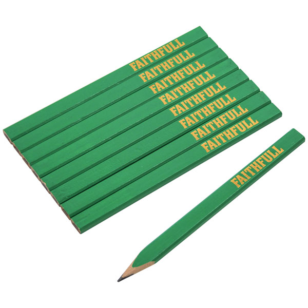 Faithfull FAICPG10FSC FSC Carpenter's Pencils - Green / Hard (Pack 10)