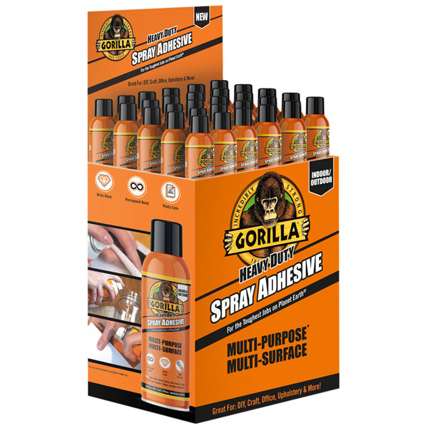 Gorilla Glue 116117 Heavy-Duty Spray Adhesive Display Cube