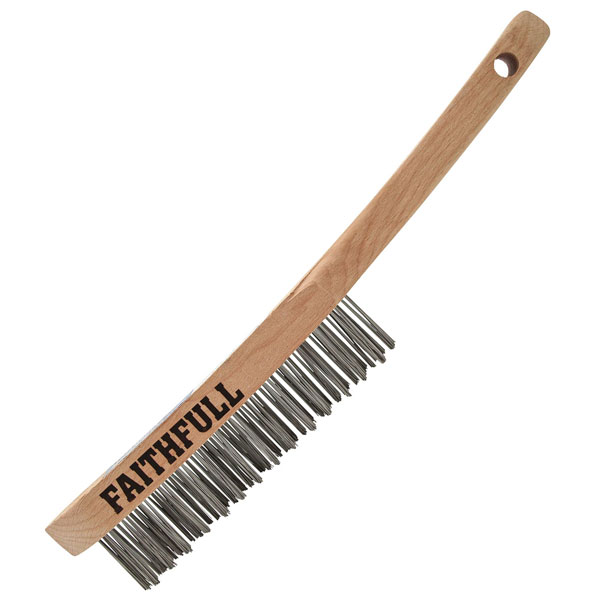 Faithfull FAI680S4F Heavy-Duty Stainless Steel Scratch Brush, 4 Row