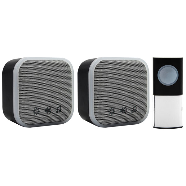 Uni-Com 98476 + 98477GB + W96001 Portable and Plug-In Door Chime S...