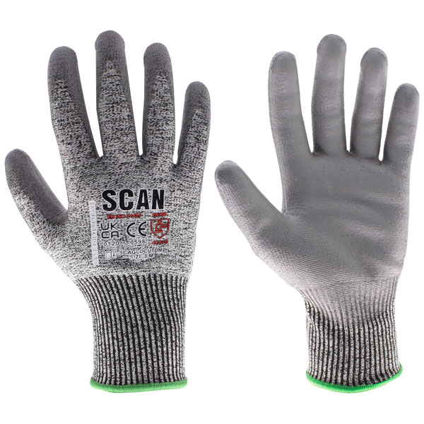 Scan PES3353 PU Palm Cut D Gloves - XXL (Size 11)