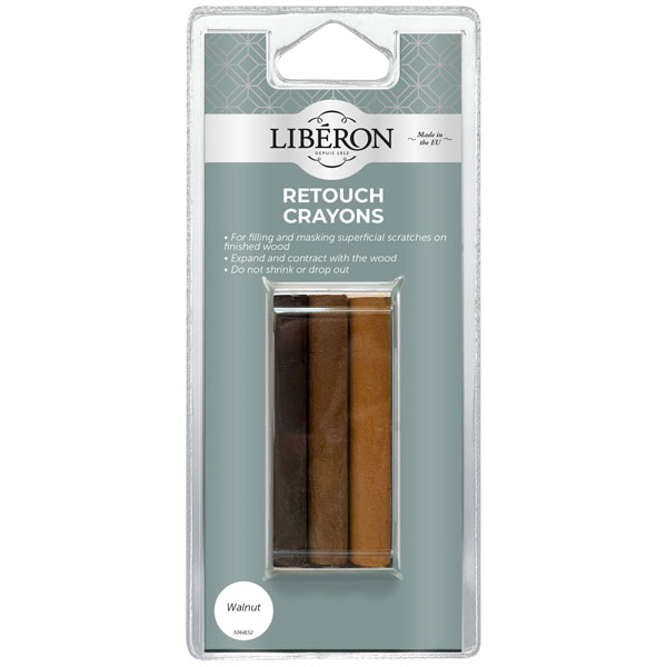 Liberon 126930 Retouch Crayons Walnut (3 Pack)