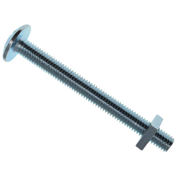 METALMATE MEMRBN08100 Roofing Bolt & Nut ZP M8 x 100mm (Box 25)