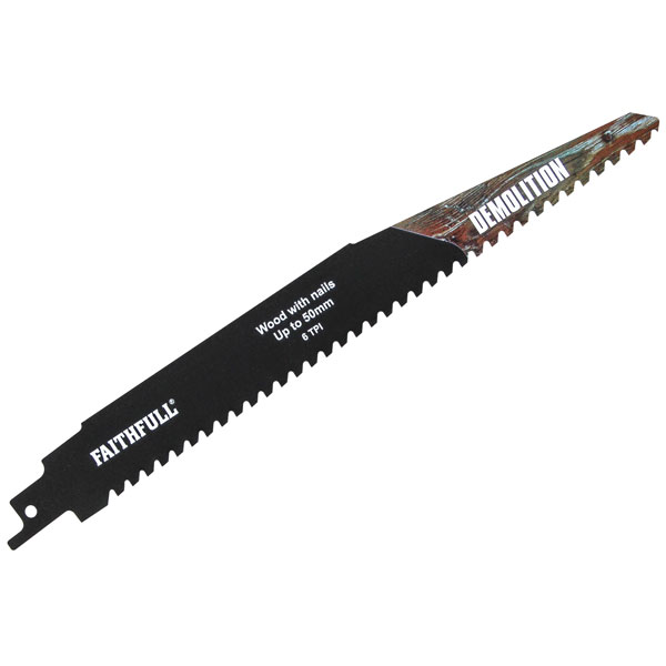 Faithfull FAISBS1140HM S1140HM Demolition Carbide Sabre Saw Blade ...