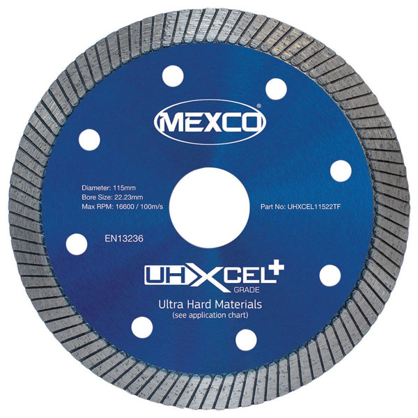 MEXCO UHXCEL23025TF UHXCEL+ Ultra Hard Plus Diamond Blade 230 x 25.4mm