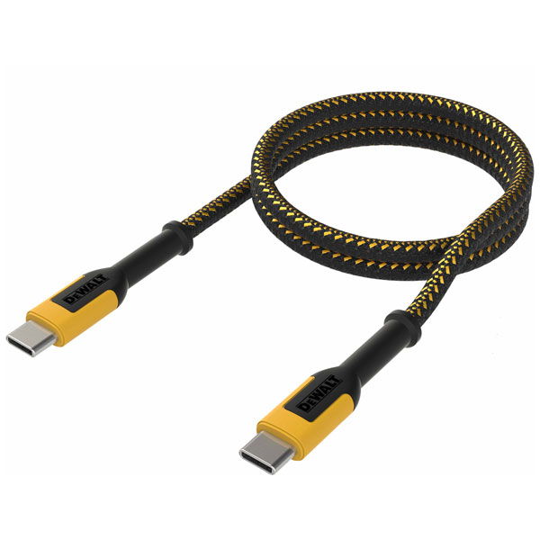DEWALT 131 0007 DWG USB C to USB C 100W Reinforced Charging Cable 1.8m