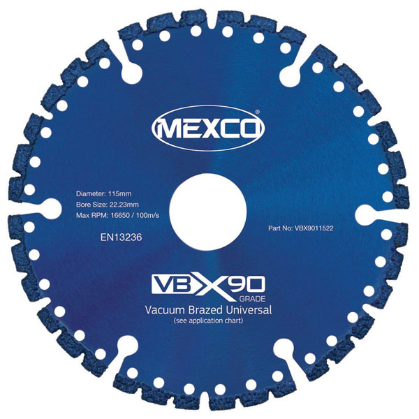 MEXCO VBX9023022 VBX90 Grade Universal Diamond Blade 230 x 22mm