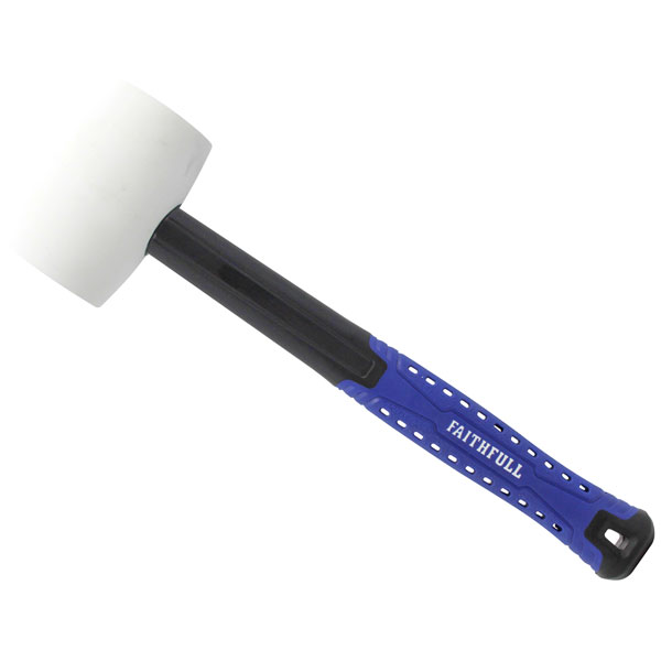 Faithfull FAIRMWF24 White Fibreglass Mallet 24oz