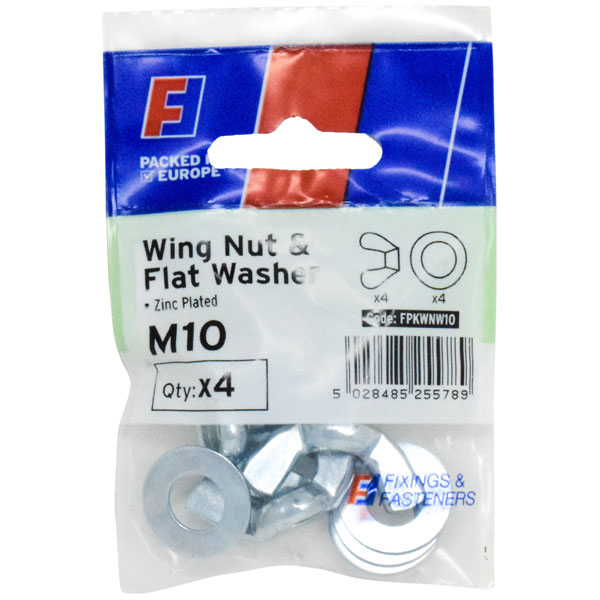 ForgeFix FPKWNW10 Wing Nut & Washer M10 ForgePack 4