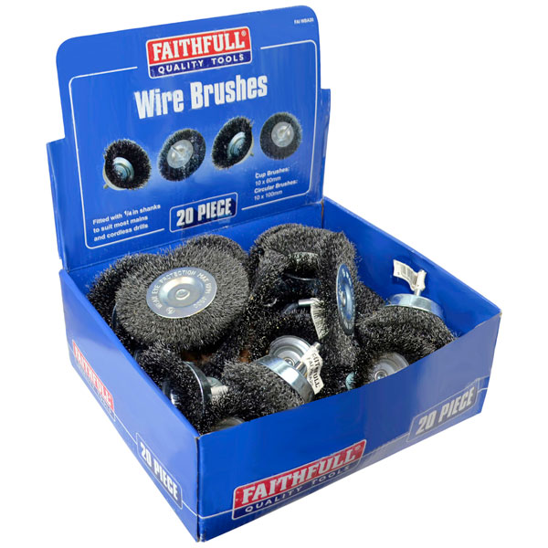 Faithfull FAIWBA36 Wire Brush Assortment 36 Piece