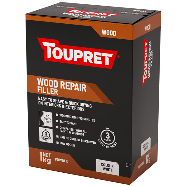Toupret TTREPBOW01GB Wood Repair Filler White 1kg