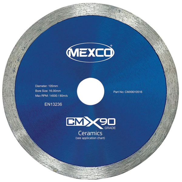 MEXCO CMX9023022 X90 Grade Ceramic Materials Diamond Blade 230 x 22mm