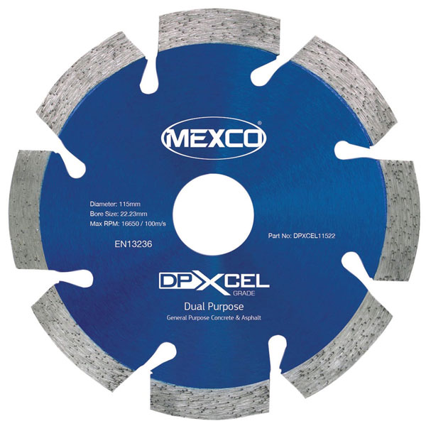 MEXCO DPXCEL12522 XCEL Grade Dual Purpose Diamond Blade 125 x 22mm