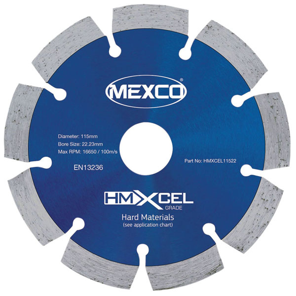 MEXCO HMXCEL40025 XCEL Grade Hard Materials Diamond Blade 400 x 25.4mm