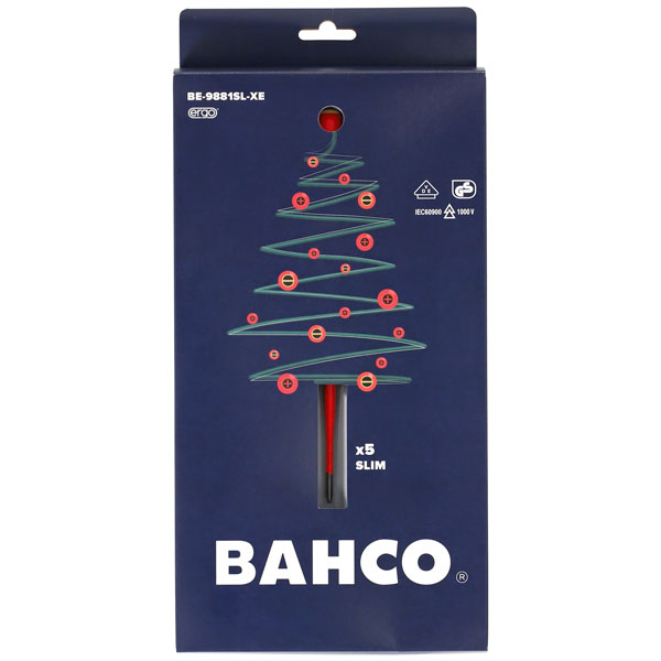 Bahco BE-9882SL-XE XMAS BE-9882SL ERGO™ Slim VDE Insulated Screwdr...