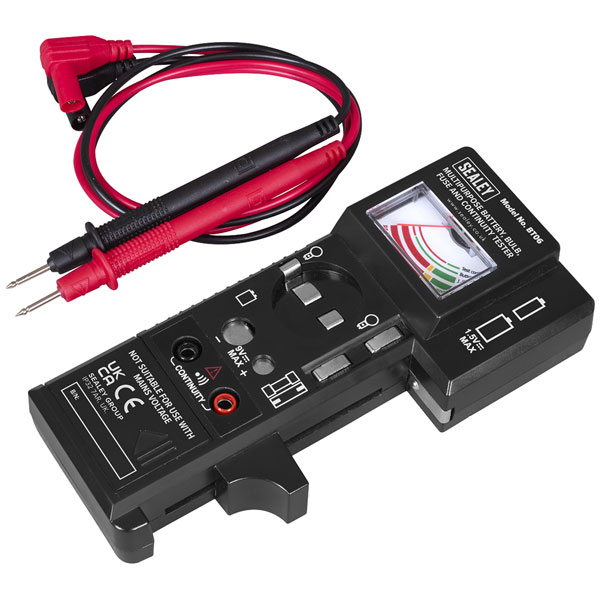 Sealey BT06 Multipurpose Battery, Bulb, Fuse & Continuity Tester