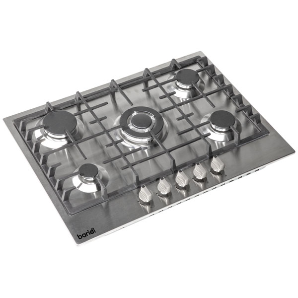 Baridi 70cm Gas Hob 5 Burner and Cast Iron Pan Supports Stainless Steel - DH227 - Image 5
