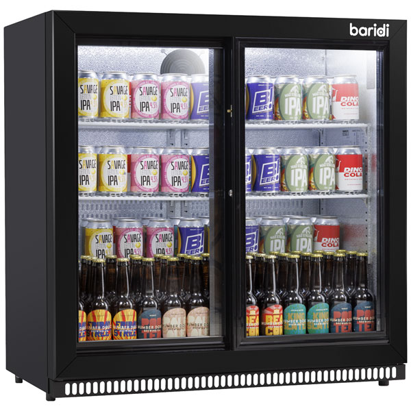 Baridi DH273 Back Bar Drinks Fridge/Cooler with Double Sliding Doo...
