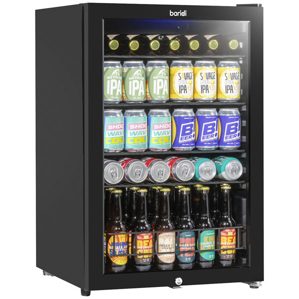Baridi DH223 Under-Counter Drinks/Beer & Wine Fridge 115L Capacity