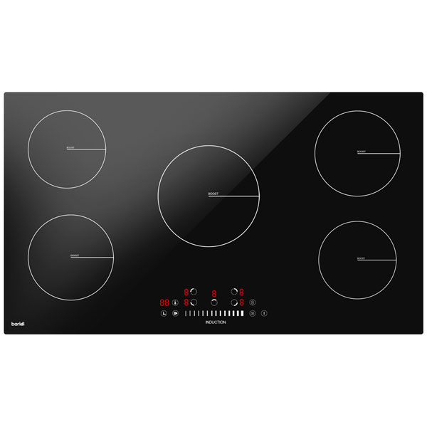 Baridi DH180 Integrated Induction Hob with 5 Cooking Zones 90cm 93...