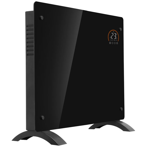 Baridi DH135 Electric Glass Panel Heater 1000W Wi-Fi Enabled Black
