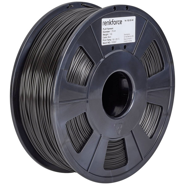 Renkforce RF-6838904 Filament PETG 1.75mm 1Kg Black