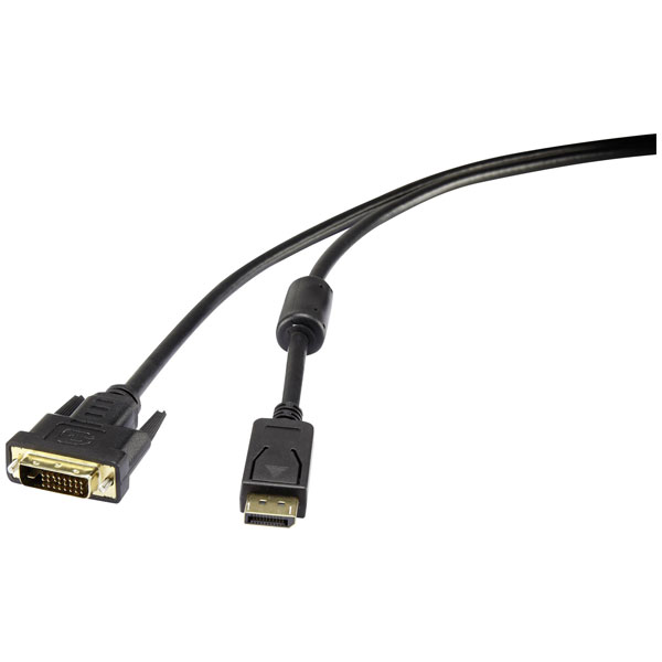 Renkforce RF-4598012 DisplayPort Cable Black Fibreglass 50m 8K 60H...