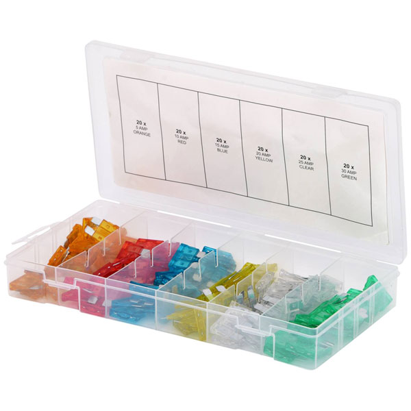 KS Tools 970.0730 Car blade-type fuse set 36 parts 20-100A standar...