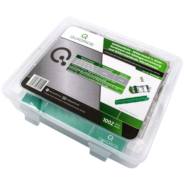 Quadrios 2010P032 Carbon film resistor set Axial lead 0207 0.25W 5...