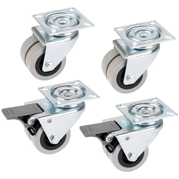 dörner + helmer 450124 Swivel wheel 30 mm Diameter 20 kg load 4 pcs