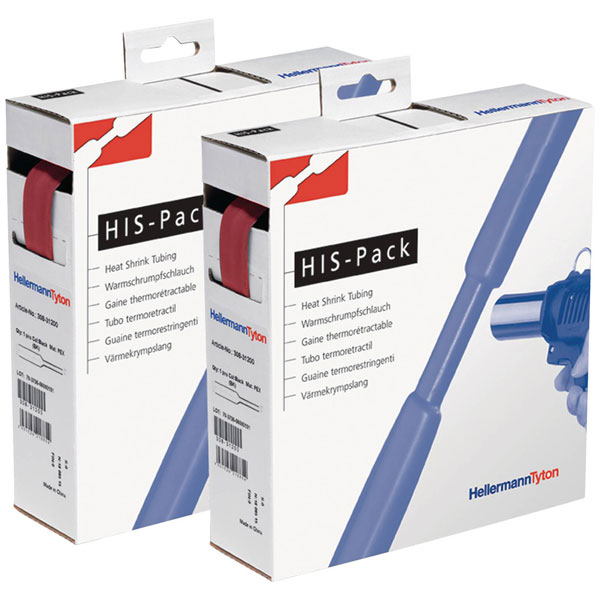 HellermannTyton 300-30952 Heatshrink tube red 9.50mm 2:1 shrink 5m...