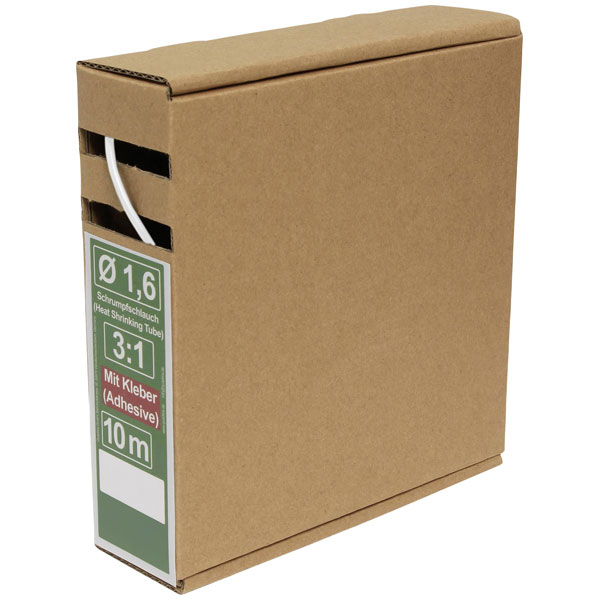 Quadrios 25CA484 Heatshrink adhesive White 3:1 Shrinkage 10m Length