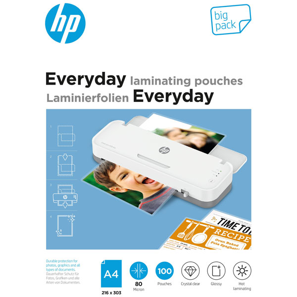 HP 9154 Laminate sheet A4 80 micron glossy 100 pcs