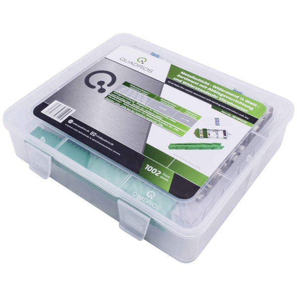 Quadrios 2010P033 Metal film resistor set Axial lead 0207 0.25 W 1...