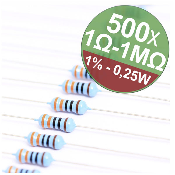 Quadrios 22P036 metal film resistor set axial lead 0.25 W 1% 1 set