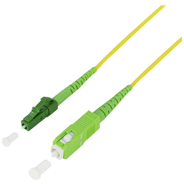 LogiLink FPSLS10 Fibreglass FO Cable Yellow 10 m SC-LC APC 9/125 µ...