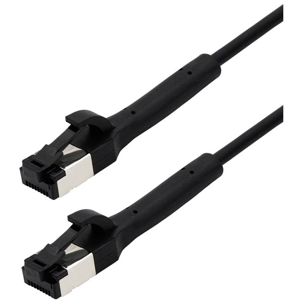 Maxtrack TI52-3L Network cable CAT 8.1 S/FTP Black 3 m 90 degrees left
