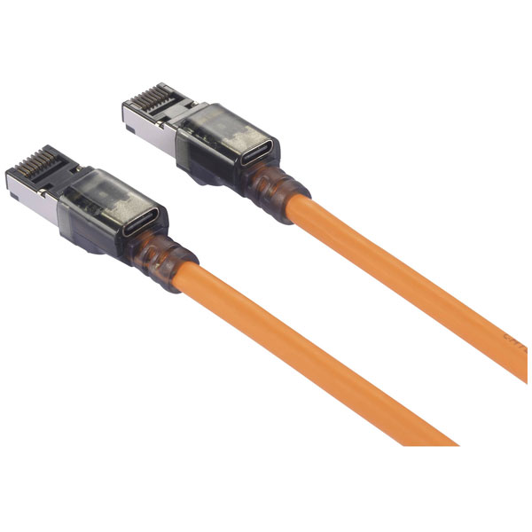 Renkforce RF-6609652 Network cable RJ45 CAT 6A S/FTP 3m Orange Hal...