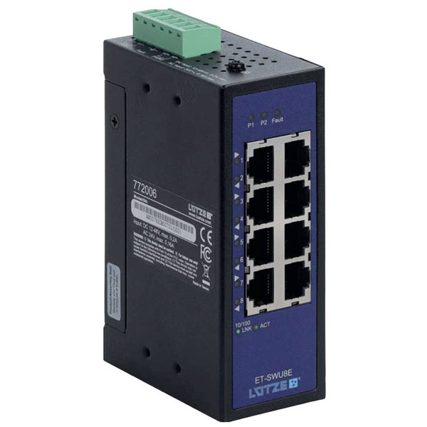 Lütze 772006 Ethernet switch ET-SWU8E 8 ports 10/100 MBit/s black
