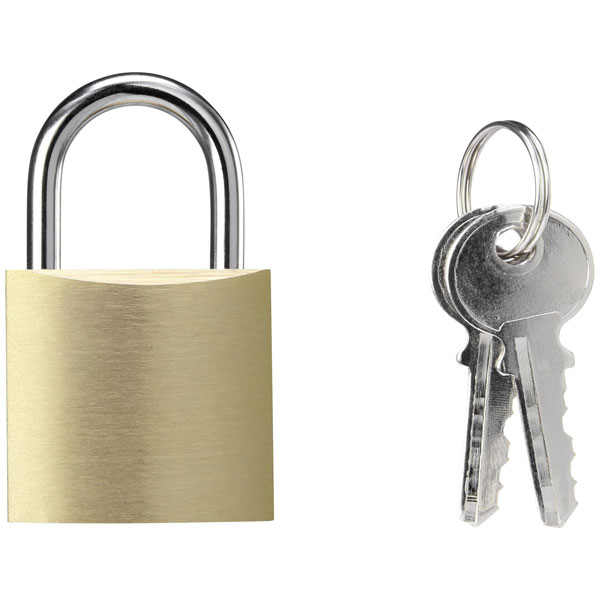 Sygonix SY-5044454 Padlock Brass Partly Keyed-Alike 32 mm