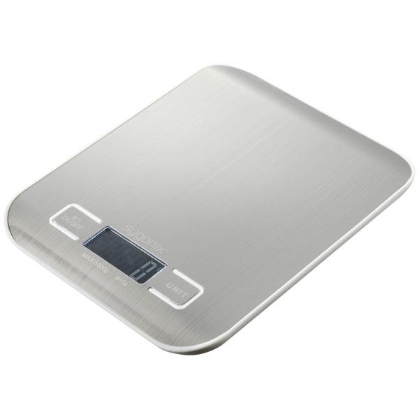 Sygonix SY-5771534 Kitchen scales Digital 5 kg Silver stainless st...