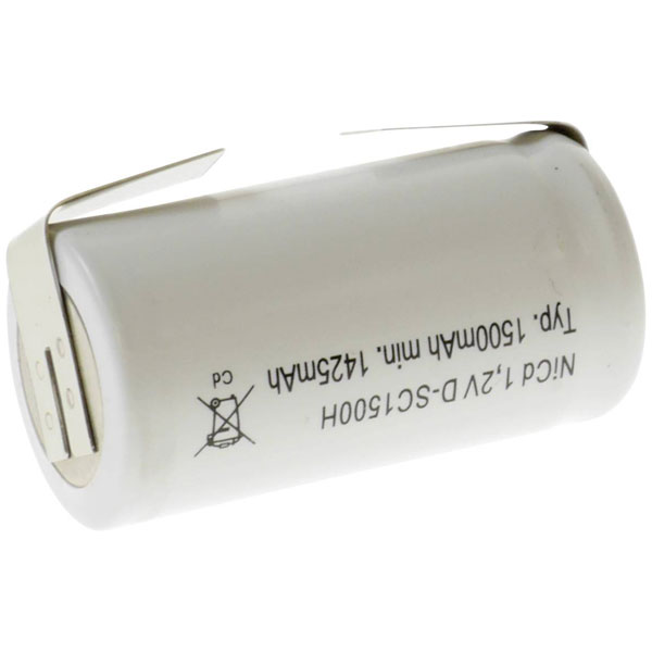 Mexcel131920 Battery Sub-C NiCd 1.2 V 1500 mAh Rechargeable Non-st...