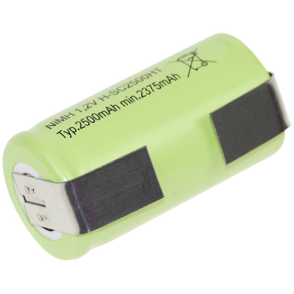 Mexcel 140049 Battery Rechargeable Sub-C NiMH 1.2V 2500mAh