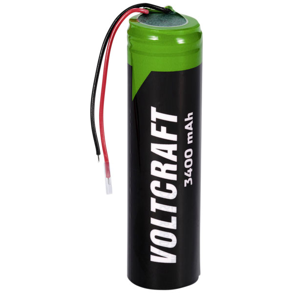 VOLTCRAFT VC-18350 Battery Rechargeable Lithium 3.7V 1100mAh Flat top